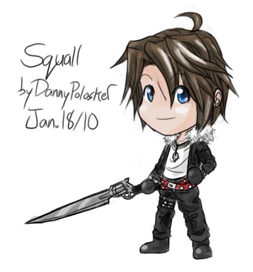 Chibi Squall from Final Fantasy 8 by Danny Poloskei