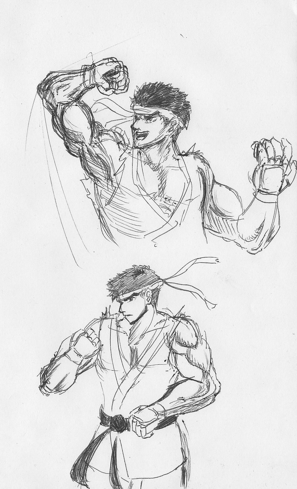 Street Fighter - Ryu (Sketches) by Danny Poloskei