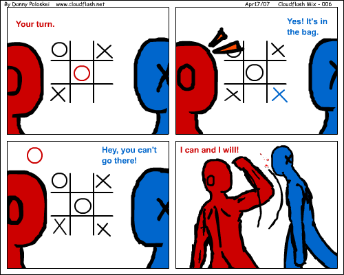 There is a certain lack of complexity to the game of tic tac toe.
