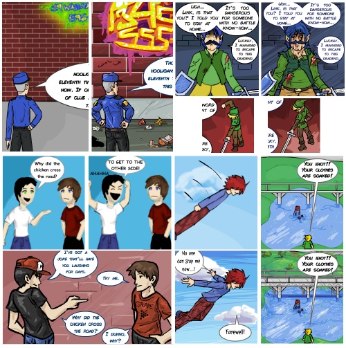 A preview of remade Cloudflash Mix comics.